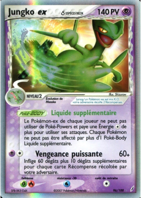 Carte Pokémon Jungko ex δ 96/100 Ultra Rare Gardiens de Cristal