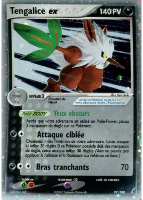 Carte Pokémon Tengalice ex 97/100 Ultra Rare Gardiens de Cristal