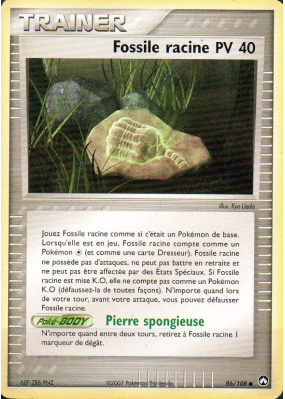 Carte Pokémon Fossile racine 86/108 Commune Gardiens du Pouvoir