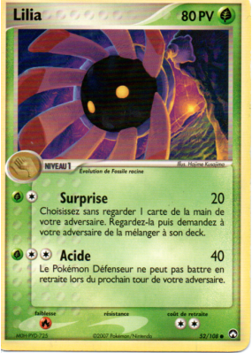 Carte Pokémon Lilia 52/108 Commune Gardiens du Pouvoir