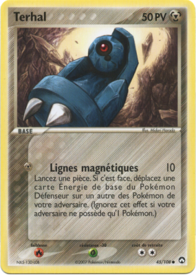Carte Pokémon Terhal 45/108 Commune Gardiens du Pouvoir