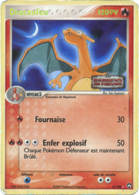 Carte Pokémon Dracaufeu 6/108 Holographique Gardiens du Pouvoir