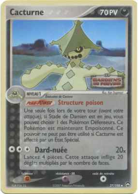 Carte Pokémon Cacturne 27/108 Peu commune Gardiens du Pouvoir