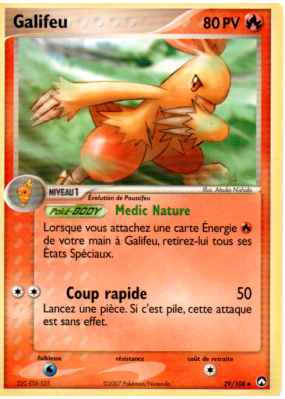 Carte Pokémon Galifeu 29/108 Peu commune Gardiens du Pouvoir