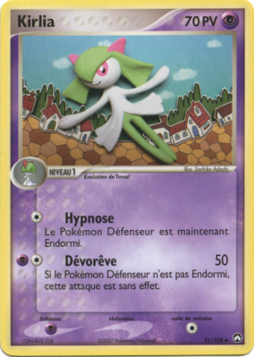 Carte Pokémon Kirlia 31/108 Peu commune Gardiens du Pouvoir