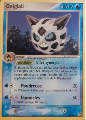Carte Pokémon Oniglali 30/108 Peu commune Gardiens du Pouvoir