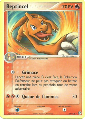 Carte Pokémon Reptincel 28/108 Peu commune Gardiens du Pouvoir