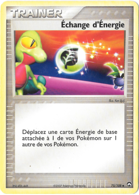 Carte Pokémon Échange d'Énergie 75/108 Peu commune Gardiens du Pouvoir