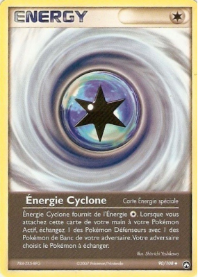 Carte Pokémon Énergie Cyclone 90/108 Peu commune Gardiens du Pouvoir