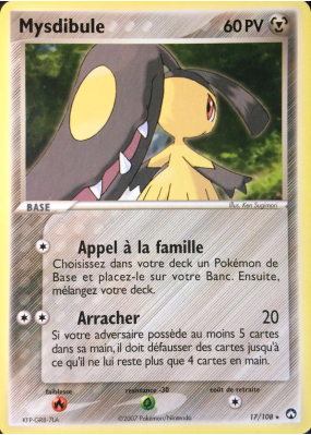 Carte Pokémon Mysdibule 17/108 Rare Gardiens du Pouvoir