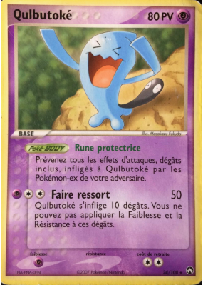 Carte Pokémon Qulbutoké 24/108 Rare Gardiens du Pouvoir