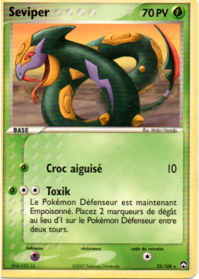 Carte Pokémon Seviper 23/108 Rare Gardiens du Pouvoir