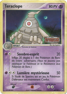 Carte Pokémon Teraclope 14/108 Rare Gardiens du Pouvoir