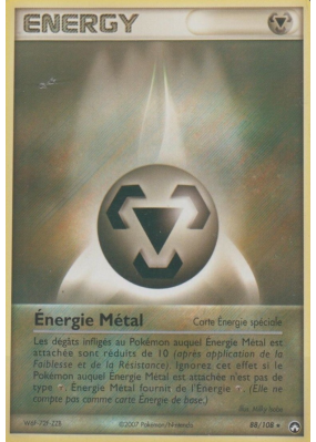 Carte Pokémon Énergie Métal 88/108 Rare Gardiens du Pouvoir