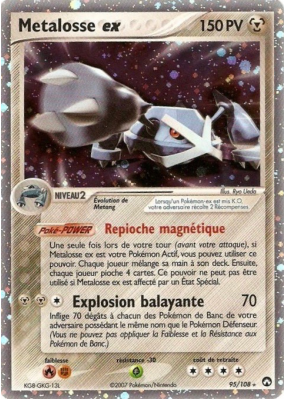 Carte Pokémon Metalosse ex 95/108 Ultra Rare Gardiens du Pouvoir