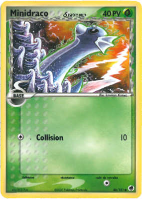 Carte Pokémon Minidraco δ 46/101 Commune Île des Dragons