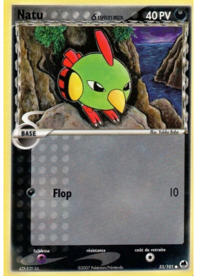 Carte Pokémon Natu δ 55/101 Commune Île des Dragons