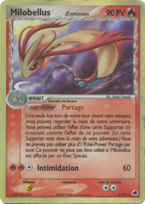Carte Pokémon Milobellus δ 5/101 Holographique Île des Dragons