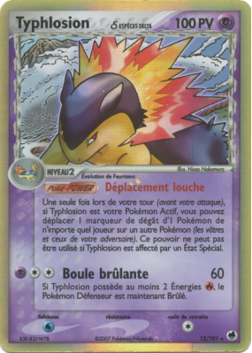 Carte Pokémon Typhlosion δ 12/101 Holographique Île des Dragons