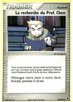 Carte Pokémon La recherche du Prof. Chen 80/101 Peu commune Île des Dragons