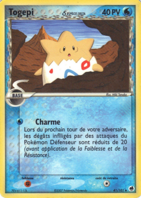 Carte Pokémon Togepi δ 41/101 Peu commune Île des Dragons
