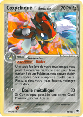 Carte Pokémon Coxyclaque δ 18/101 Rare Île des Dragons