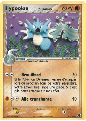 Carte Pokémon Hypocéan δ 22/101 Rare Île des Dragons