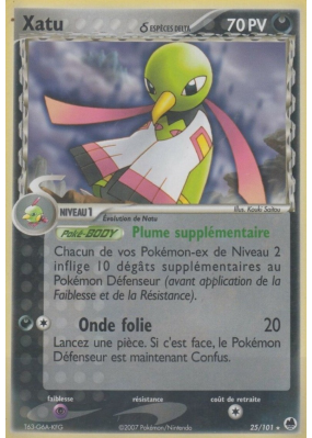 Carte Pokémon Xatu δ 25/101 Rare Île des Dragons