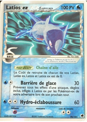 Carte Pokémon Latios ex δ 96/101 Ultra Rare Île des Dragons