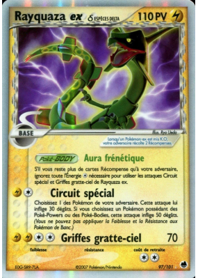 Carte Pokémon Rayquaza ex δ 97/101 Ultra Rare Île des Dragons