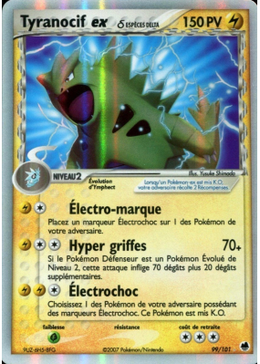 Carte Pokémon Tyranocif ex δ 99/101 Ultra Rare Île des Dragons