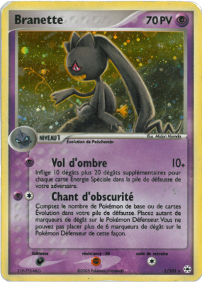 Carte Pokémon Branette 1/101 Holographique Légendes Oubliées