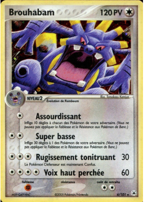 Carte Pokémon Brouhabam 6/101 Holographique Légendes Oubliées