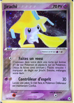 Carte Pokémon Jirachi 8/101 Holographique Légendes Oubliées