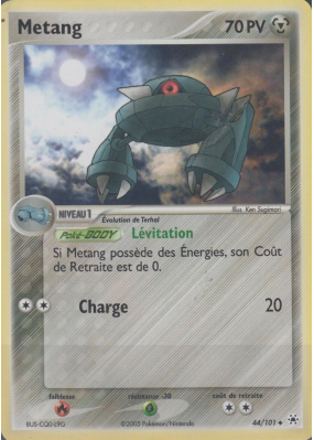 Carte Pokémon Metang 44/101 Peu commune Légendes Oubliées