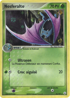Carte Pokémon Nosferalto 36/101 Peu commune Légendes Oubliées