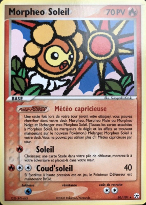 Carte Pokémon Morpheo Soleil 26/101 Rare Légendes Oubliées