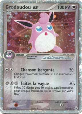 Carte Pokémon Grodoudou ex 101/101 Ultra Rare Légendes Oubliées