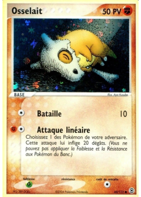 Carte Pokémon Osselait 60/112 Commune Rouge Feu & Vert Feuille