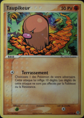 Carte Pokémon Taupikeur 61/112 Commune Rouge Feu & Vert Feuille