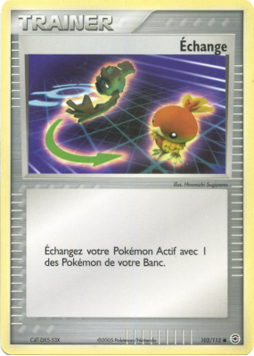 Carte Pokémon Échange 102/112 Commune Rouge Feu & Vert Feuille