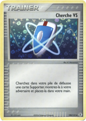 Carte Pokémon Cherche VS 100/112 Peu commune Rouge Feu & Vert Feuille