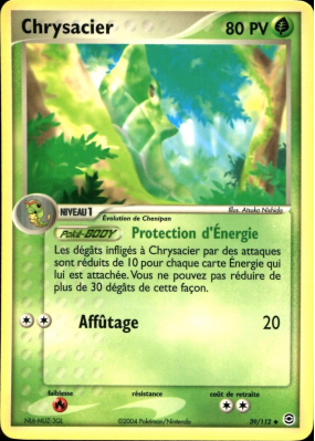 Carte Pokémon Chrysacier 39/112 Peu commune Rouge Feu & Vert Feuille