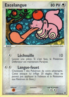 Carte Pokémon Excelangue 37/112 Peu commune Rouge Feu & Vert Feuille