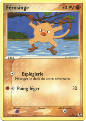 Carte Pokémon Férosinge 38/112 Peu commune Rouge Feu & Vert Feuille
