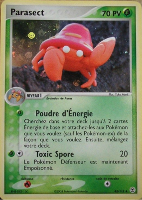 Carte Pokémon Parasect 43/112 Peu commune Rouge Feu & Vert Feuille