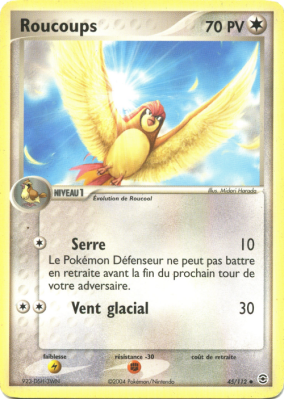 Carte Pokémon Roucoups 45/112 Peu commune Rouge Feu & Vert Feuille