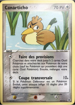 Carte Pokémon Canarticho 23/112 Rare Rouge Feu & Vert Feuille