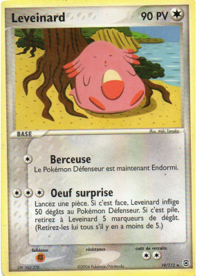 Carte Pokémon Leveinard 19/112 Rare Rouge Feu & Vert Feuille