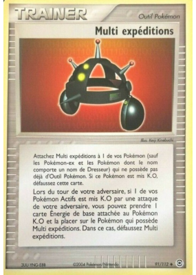 Carte Pokémon Multi expéditions 91/112 Rare Rouge Feu & Vert Feuille